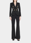 Balmain Wool Blazer In Black