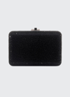 Judith Leiber Slim Slide Crystal Clutch In Gold/black