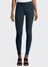 Lafayette 148 Mercer Acclaimed Stretch Mid-rise Skinny Jeans In Washed Onyx