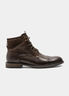 Rodd & Gunn Men's Dunedin Leather Lace-up Military Boots In Chocolate Wash