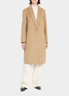 Vince Classic Straight Wool-blend Coat In Camello