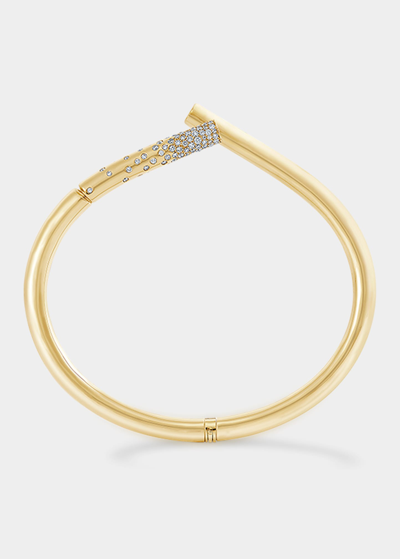 Tabayer Yellow Gold Pave Diamond Oera Bracelet - 15.5