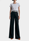 Rag & Bone The Striped Baby Tee In Bluewht