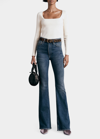 Rag & Bone Asher Square-neck Long Sleeve Tee In Ivory