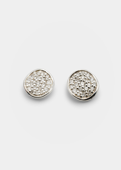Ippolita Mini Flower Stud Earrings In Sterling Silver With Diamonds