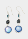 Ippolita Lollitini 3-stone Drop Earrings In Sterling Silver In Eclipse