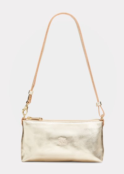 Il Bisonte Lucia Vachetta Leather Shoulder Bag In Champagne