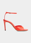 Victoria Beckham Leather Sandals In Bright Orange