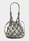 Judith Leiber Sparkle Crystal Net Top-handle Bag In Gray