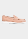Santoni Funnel Loafer In Light Brown
