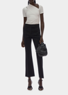 HELMUT LANG CROPPED BOOTCUT TROUSERS