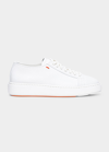 SANTONI ANGINAL LOW-TOP LEATHER SNEAKERS