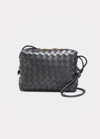Bottega Veneta Small Intrecciato Leather Shoulder Bag In Black/gold