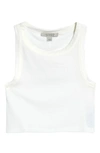 Allsaints Rina Cropped Tank In Optic White
