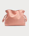 Loewe Flamenco Drawstring Knot Clutch Bag In Pink