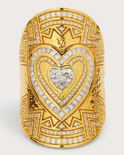 Buddha Mama 20k Diamond Heart Wrap Ring