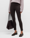 Theory Yoke Compact-knit Leggings In Brmu