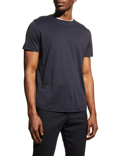 Loro Piana Men's Silk Cotton Jersey T-shirt In Navy