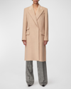 ANOTHER TOMORROW DOUBLE-FACED TAILORED TRENCH COAT