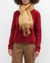 Loewe Anagram Mohair Fringe Scarf In Camel