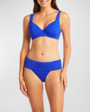 Sea Level Swim Essentials Roll-band Bikini Bottoms In Cobalt