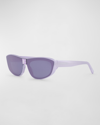 Givenchy 4g Acetate Cat-eye Sunglasses In Shiny Lilac