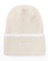 Jacquemus Le Bonnet Neve Plush Beanie In Off White