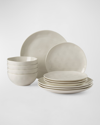 Lenox Bay Colors 12-piece Dinnerware Set In White/gray
