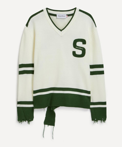 House Of Sunny Ice Breaker Brand-embroidered Knitted Jumper In Green