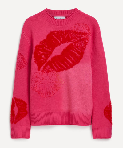 House Of Sunny Love Notes Oversized Stretch-knit Jumper In Multi