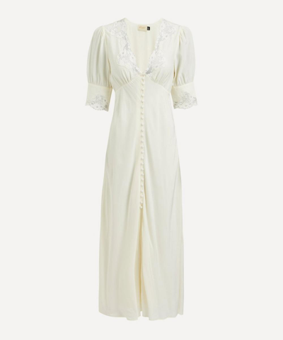 Rixo London Simone Dress In Ivory