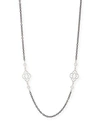 Armenta New World Heraldry Openwork Station Necklace In Silver