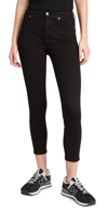 Good American Good Legs Coated Skinny Stretch Jeans In Black In Black001
