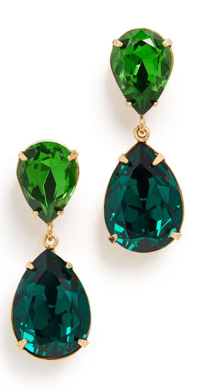 Jennifer Behr Judy Drop Earrings In Emerald