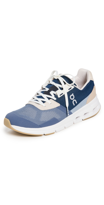 On Cloudrift Sneakers In Metal/ Navy