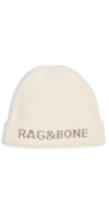 Rag & Bone Women's Margo Wool-blend Logo Beanie In Ivory Multi