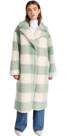 Stand Studio Check-pattern Single-breasted Teddy Coat