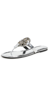 TORY BURCH MILLER PAVE SANDALS SILVER