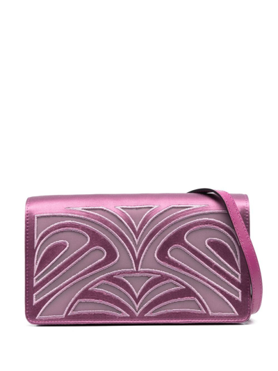 Alberta Ferretti Pattern Panelled Shoulder Bag In Pink