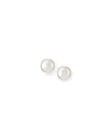 Majorica Round Simulated Pearl Stud Earrings In White/ Gold