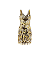 Rabanne Paillette-chainmail Sparkle Minidress In Gold/silver
