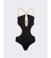 JOHANNA ORTIZ Black Rough Sea Onepiece Swimsuit
