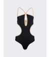 Johanna Ortiz Rough Sea Cut-out One-piece Swimsuit In Black
