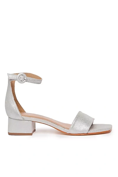 Bernardo Jalena Suede Ankle-strap Sandals In Silver