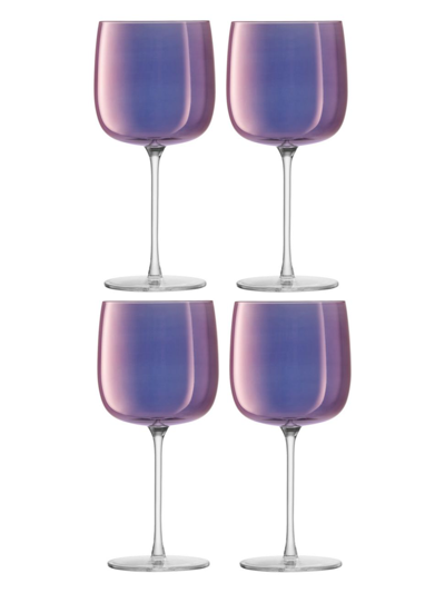 Lsa Aurora 4-piece Wine Glass Set In Violet