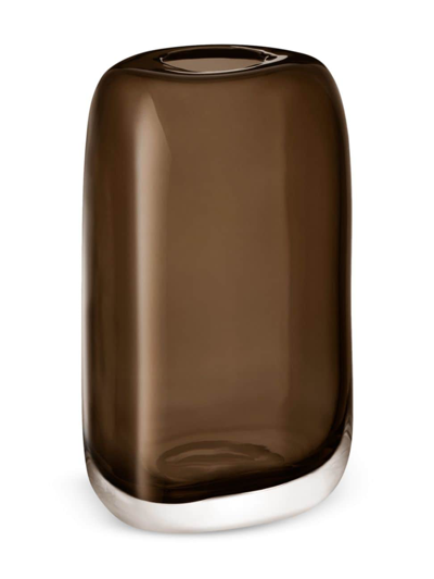 Lsa Medium Melt Glass Vase In Brown