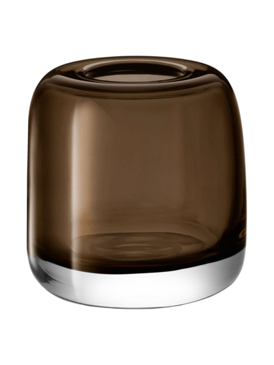 Lsa Small Melt Glass Vase In Brown