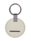 Porsche Design Men's Circle Leather Logo Keyring In White