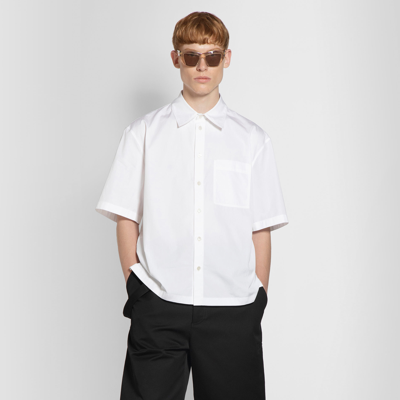 Bottega Veneta Button-up Short-sleeved Shirt In White