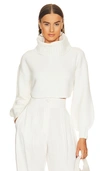 Michael Costello X Revolve Safia Peek A Boo Crop In Ivory